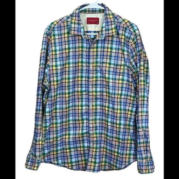 Peter England Mens Shirt Multicolor button down plaid‎ 40 - Picture 1 of 4